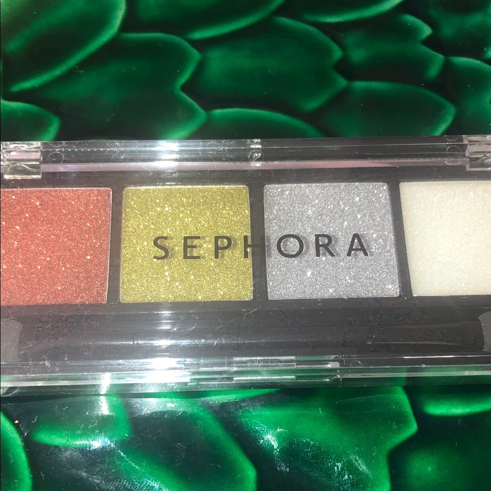 Sephora Eyeshadow Palette - Bold Red, Gold, Silver